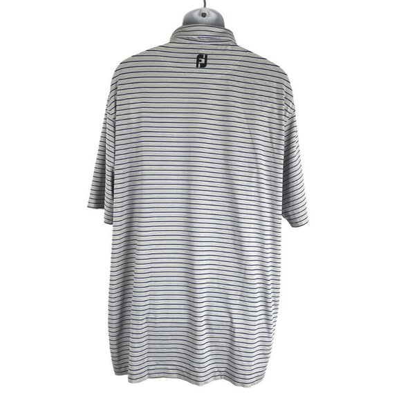 Footjoy Polo Shirt Mens 2XL‎ Short Sleeve Golf Striped Polyester Blend TP-2590 - Picture 4 of 8